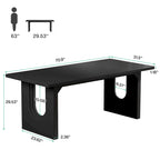 Modern Office Executive Desk, 70.9 Large Computer Desk Conference Table for Meeting