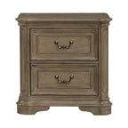 Magnolia Manor Upholstered Bed, Dresser and Mirror, and Nightstand Set