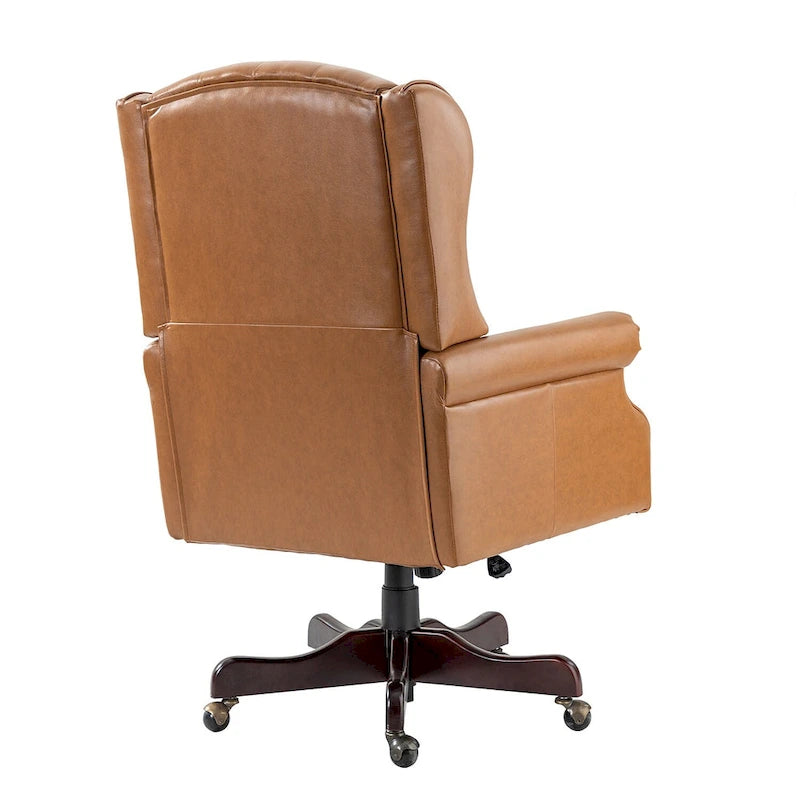 Maximiliano Modern Swivel Executive Chair with Tufted Back by HULALA HOME