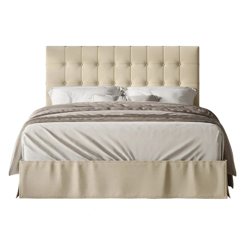 Larry Tufted Upholstered Panel Bed