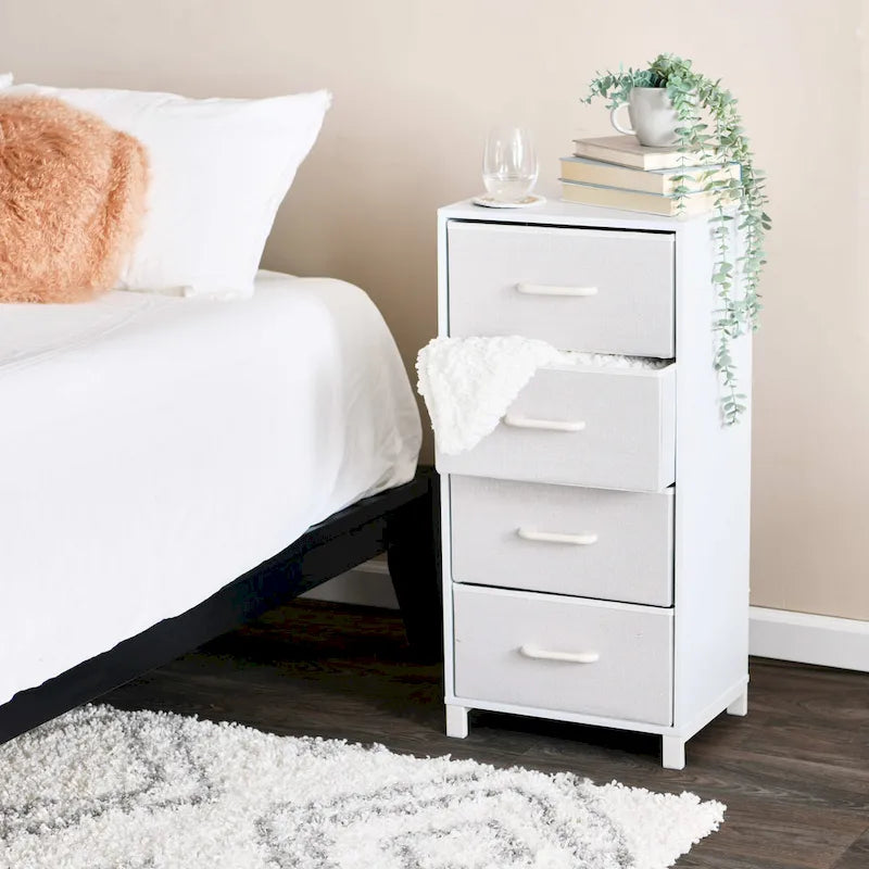 Household Essentials Dresser Tower Chest with 4 Storage Drawers