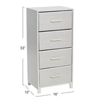 Household Essentials Dresser Tower Chest with 4 Storage Drawers