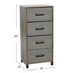 Household Essentials Dresser Tower Chest with 4 Storage Drawers