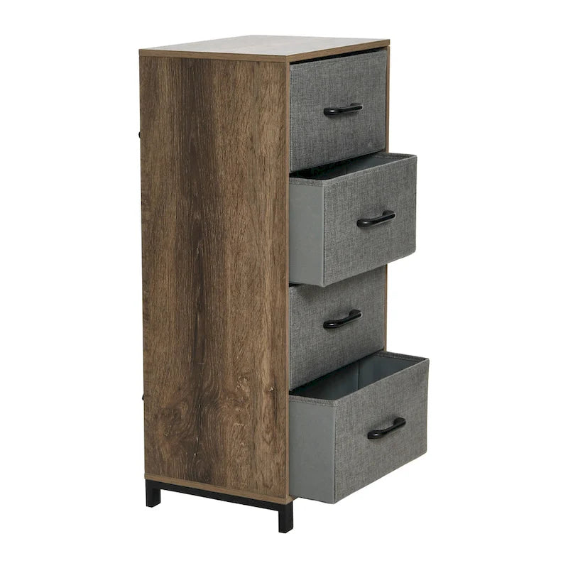 Household Essentials Dresser Tower Chest with 4 Storage Drawers