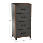 Household Essentials Dresser Tower Chest with 4 Storage Drawers