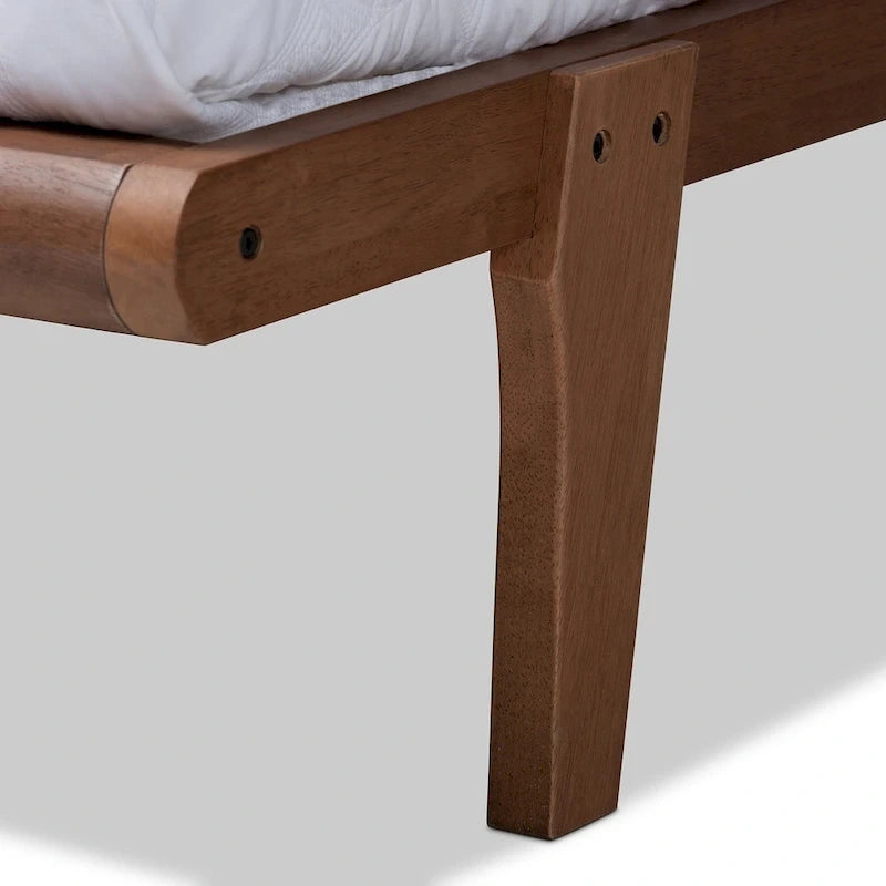 Carson Carrington Ulva Walnut Wood Platform Bed Frame