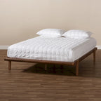 Carson Carrington Ulva Walnut Wood Platform Bed Frame