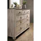 Roundhill Furniture Imerland 5-pc. Contemporary King-sized Whitewashed Bedroom Set