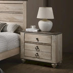 Roundhill Furniture Imerland 5-pc. Contemporary King-sized Whitewashed Bedroom Set