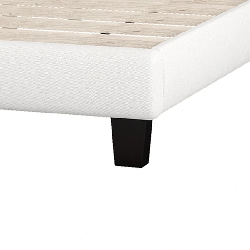 King Size , Modern Upholstered Platform Bed with Headboard, Heavy Duty Button Tufted Bed Frame with Wood Slat Support,Beige