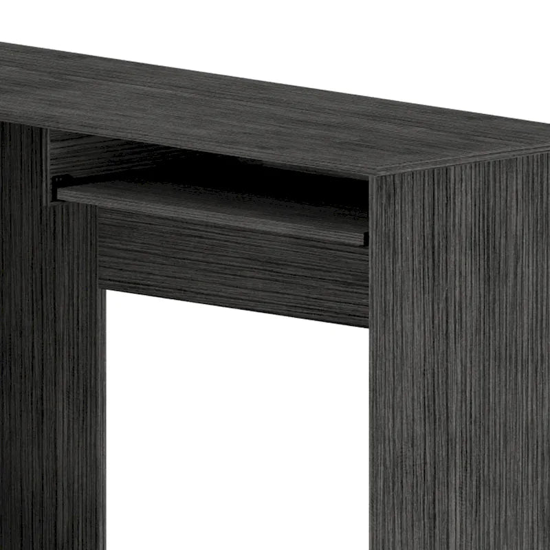 FM Furniture Raleigh L-Shaped Desk with Two Drawers, One Shelf and CPU Storage