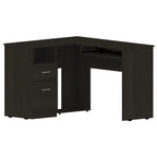 FM Furniture Raleigh L-Shaped Desk with Two Drawers, One Shelf and CPU Storage