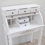 Windsor Carved Wood Roll Top Desk