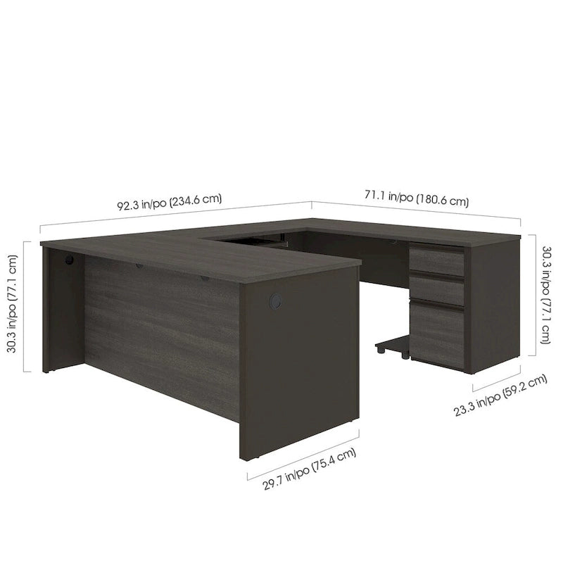 Bestar Prestige U-shaped Workstation Desk Kit