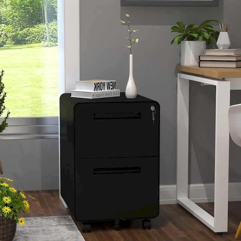 Modern 24.8 2-drawer Rolling Locking Steel File Cabinet