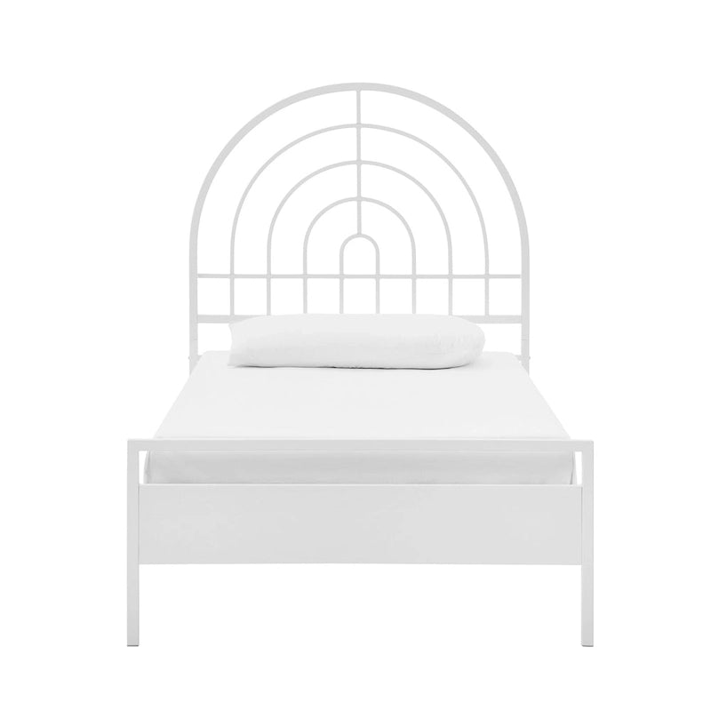 Walker Edison Modern Metal Arch Twin Bed Frame