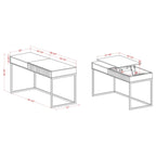 Bird Modern 57-inch Metal Lift-top Standing Desk by Furniture of America