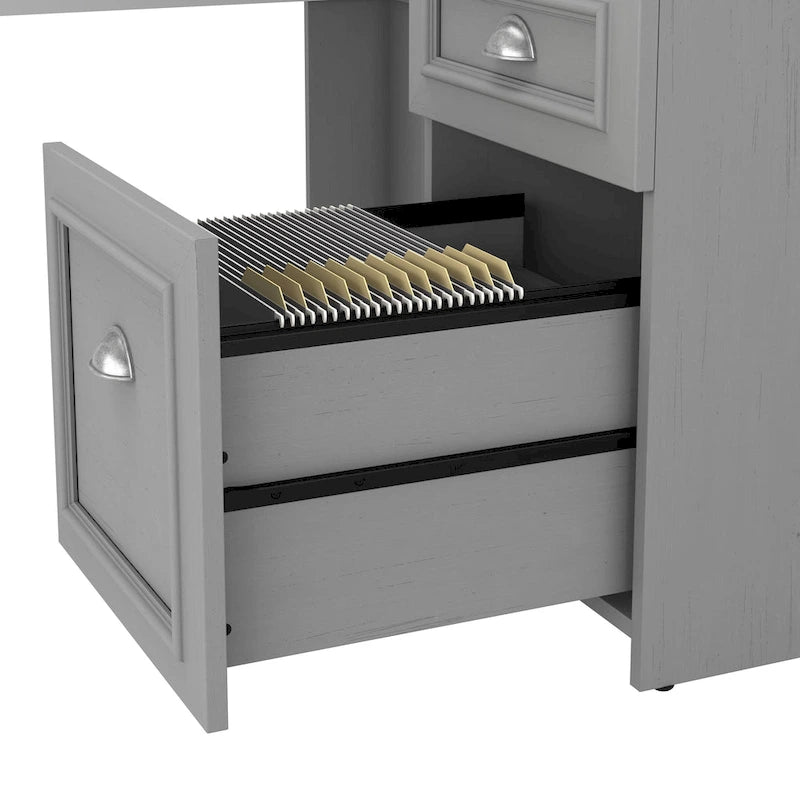 Fairview 60W L Shaped Desk with Hutch by Bush Furniture