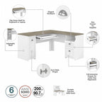 Fairview 60W L Shaped Desk with Hutch by Bush Furniture