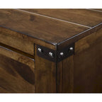 Joell 5 Piece Brown Ructic Panel Bedroom Set
