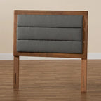 Dexter Modern and Contemporary Fabric and Wood Headboard-Dark Grey