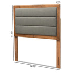 Dexter Modern and Contemporary Fabric and Wood Headboard-Dark Grey