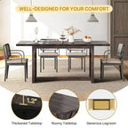 Moasis 70.8 Large Farmhouse Kitchen Dining Room Table for 6 to 8 People