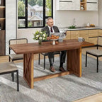 Moasis 70.8 Large Farmhouse Kitchen Dining Room Table for 6 to 8 People