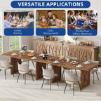 Moasis 70.8 Large Farmhouse Kitchen Dining Room Table for 6 to 8 People