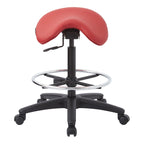 Backless Stool with Height-adjustable Saddle Seat