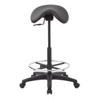 Backless Stool with Height-adjustable Saddle Seat