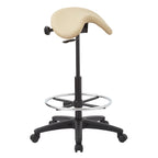 Backless Stool with Height-adjustable Saddle Seat
