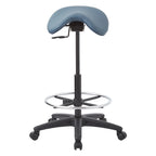 Backless Stool with Height-adjustable Saddle Seat