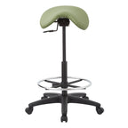 Backless Stool with Height-adjustable Saddle Seat