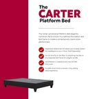 Carter Dark Grey 14 in. Platform Bed Frame Mattress Foundation