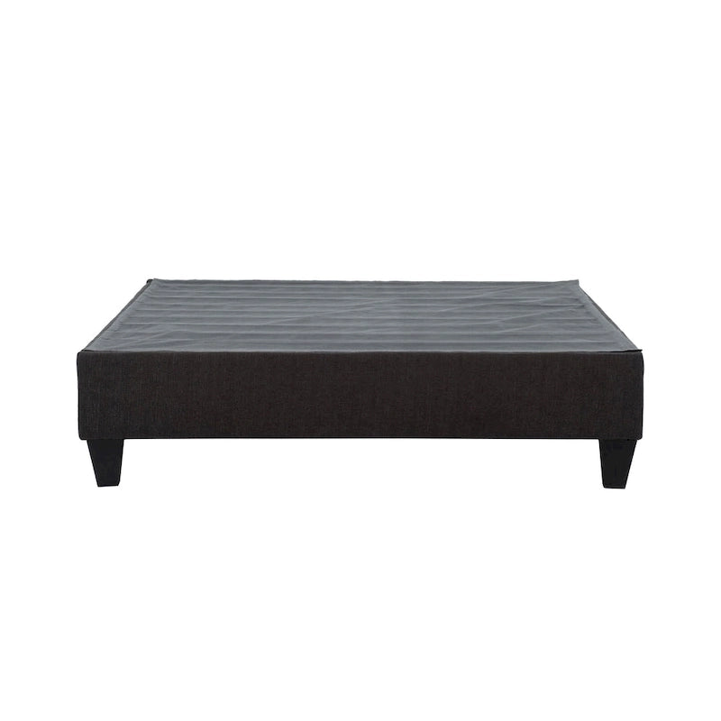 Carter Dark Grey 14 in. Platform Bed Frame Mattress Foundation