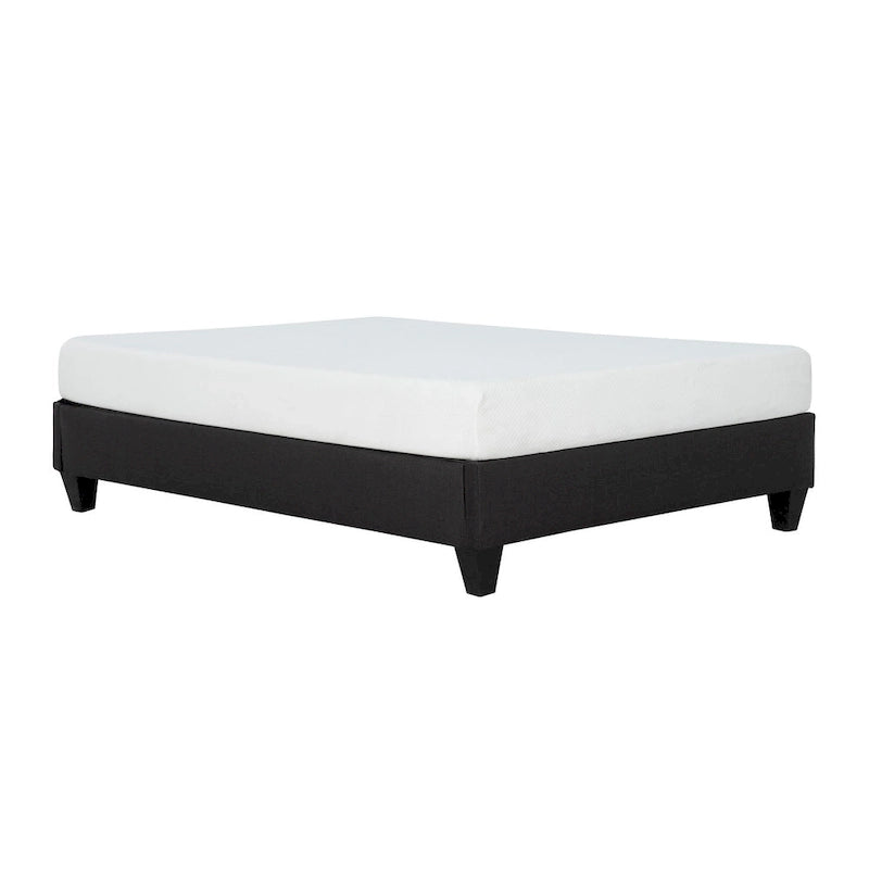Carter Dark Grey 14 in. Platform Bed Frame Mattress Foundation