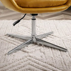 Orange Leather Swivel Office Chair - Single Seater Adjustable