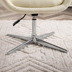 Orange Leather Swivel Office Chair - Single Seater Adjustable