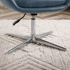 Orange Leather Swivel Office Chair - Single Seater Adjustable