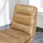 Art Leon Mid-Century Modern Genuine Leather Home Office Desk Chair