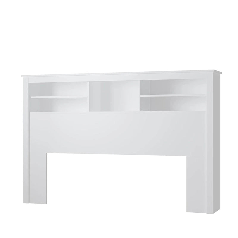 65Timechee Queen Bookcase Headboard RGB Light Adjustable Shelf