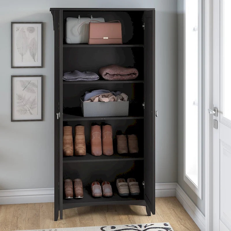 Bush Furniture Salinas Tall Storage Cabinet with Doors