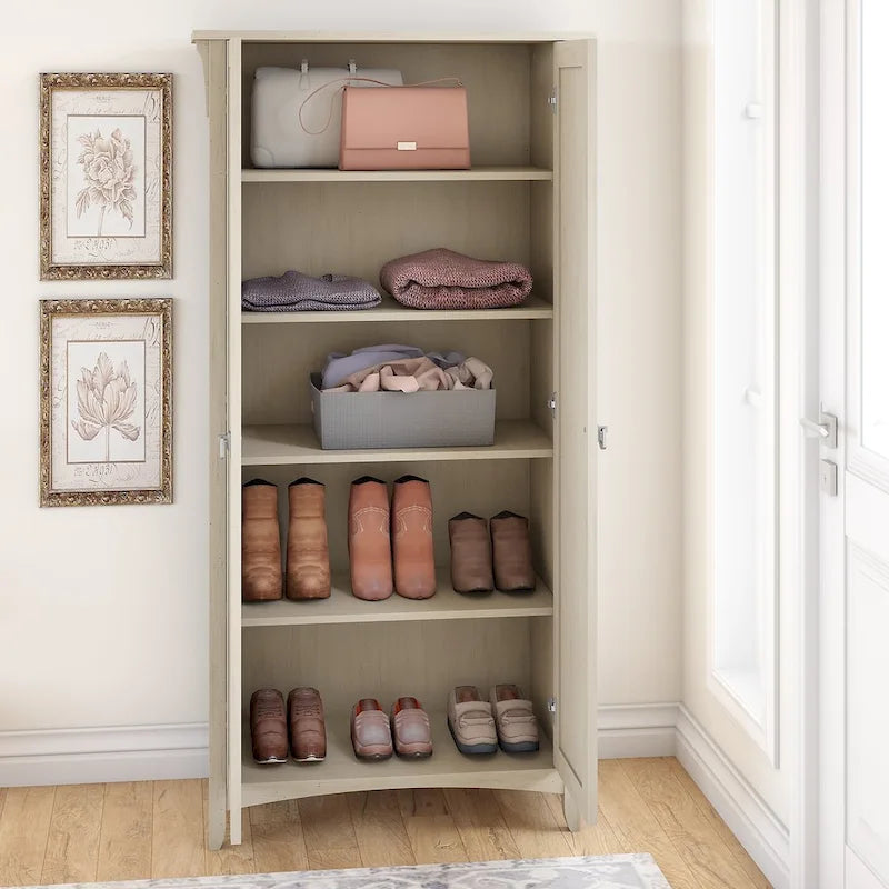 Bush Furniture Salinas Tall Storage Cabinet with Doors