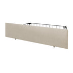CraftPorch Elegant Chrome Nailhead Wingback Upholstered Bed with Drawers