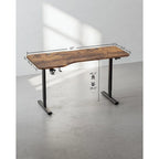 FEZIBO Height Adjustable Electric Standing Desk, Stand up Table, Sit Stand Home Office Desk with Splice Board