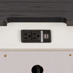 Copper Grove Allyson Park White Night Stand with Charging Station