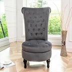 Gosser 20 Wide Velvet High Back Vanity Chair
