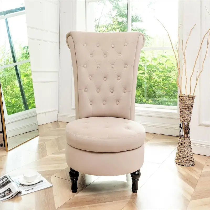 Gosser 20 Wide Velvet High Back Vanity Chair