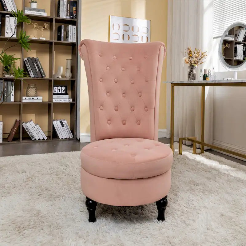 Gosser 20 Wide Velvet High Back Vanity Chair